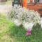 16 Bundles Outdoor Artificial Flowers UV Resistant Fake Flowers No Fade Faux Plastic Plants for Garden Porch Window Box Home Outside Hanging Planter Spring Summer Décor (White) 9.45"D x 9.45"W x 13"H